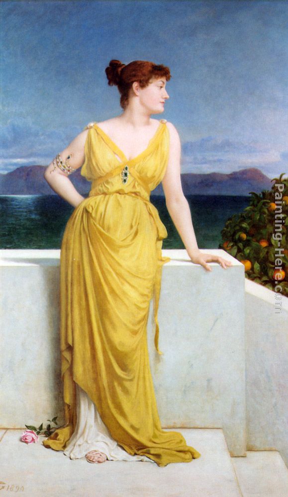 Mrs. Charles Kettlewell in Neo-classical Dress painting - Frederick Goodall Mrs. Charles Kettlewell in Neo-classical Dress art painting